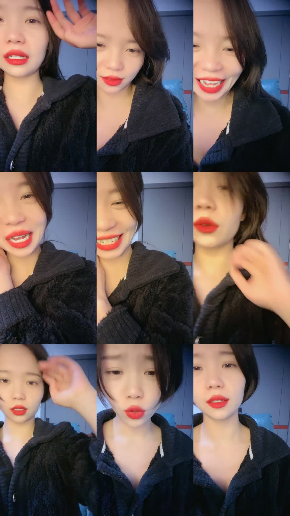 ZB20221227_015 烈焰紅唇性感尤物！蒙上眼鏡紅色絲襪！性感翹臀超誘人，站立一字馬，猛扣騷穴，叫起來太騷了