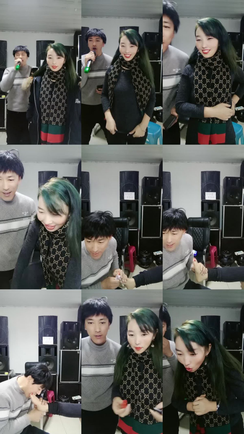 ZB20230131_003 大哥的女人叫大嫂，工作室內跟騷逼大戰，唱歌互動狼友調情，口交足交絲襪高跟誘惑，衣服都沒脫完就草上了