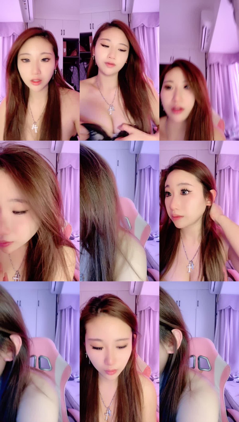 ZB20230215_006 帶美瞳氣質女神，長發飄飄一個人直播，模特身材咪咪很粉嫩，雙手搓奶子太騷了