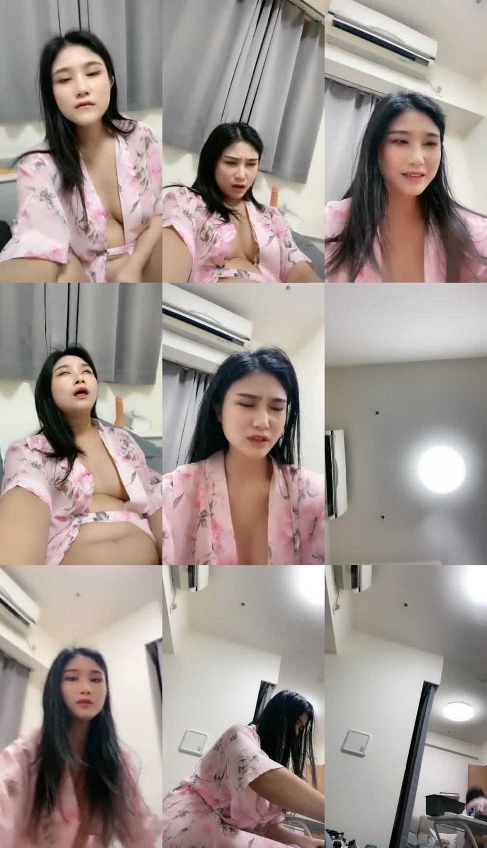 ZB20230221_014 碎花裙子戲精美女，大黑牛自慰露臉騷的很，在黑木耳上震動按摩，衛生間洗澡自慰
