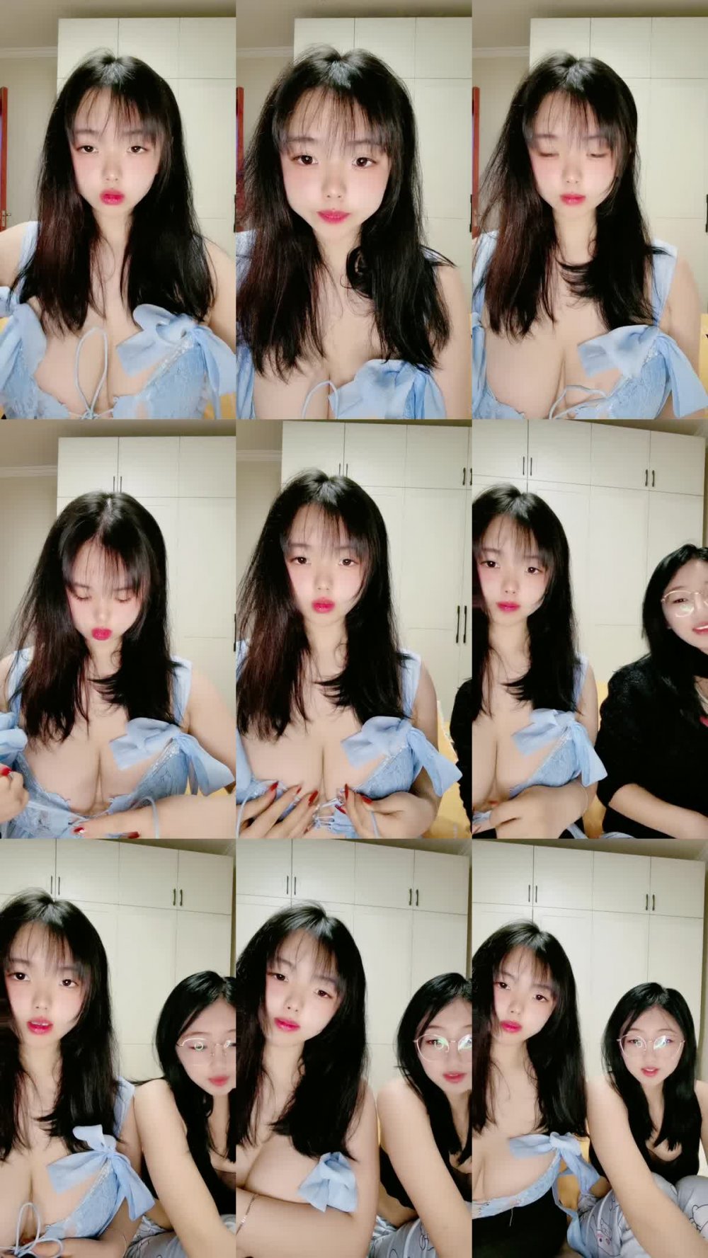 ZB20230228_019 童顏巨乳小嫩逼，風騷好姐妹一起大秀直播誘惑，淫聲蕩語互動撩騷，揉奶玩逼特寫展示小粉逼，精彩不要錯過