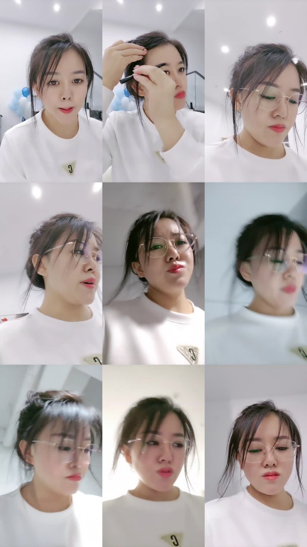 ZB20230329_027 新來的氣質眼睛小少婦露臉深夜陪狼友發騷誘惑，性感的睡衣漏著騷奶子跟狼友撩騷互動聽指揮，道具抽插冒白漿