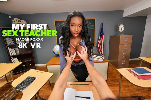 Naughty America VR - Naomi Foxxx gets hot and horny for her big dick student when everyone leaves the classroom - VR