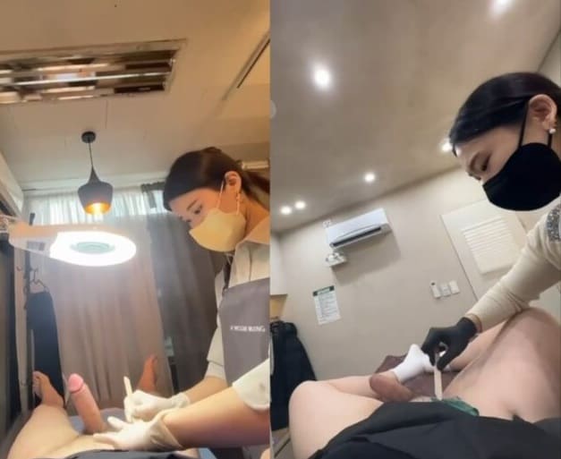 [KBJ] 왁싱샵 여자한테 쿠퍼액 흘리며 대화