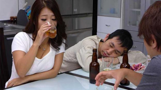 Japan HDV - Satomi Suzuki - Cheating Wife, Satomi Suzuki, Sucks Dick Next To Her Drunk Husband