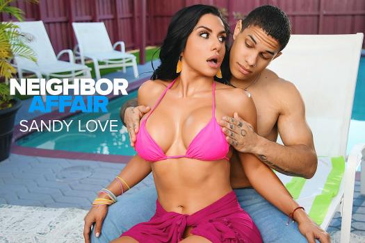 Neighbor Affair - Sandy Love - Busty Latina Sandy Love gets her body massaged before taking the neighbors cock