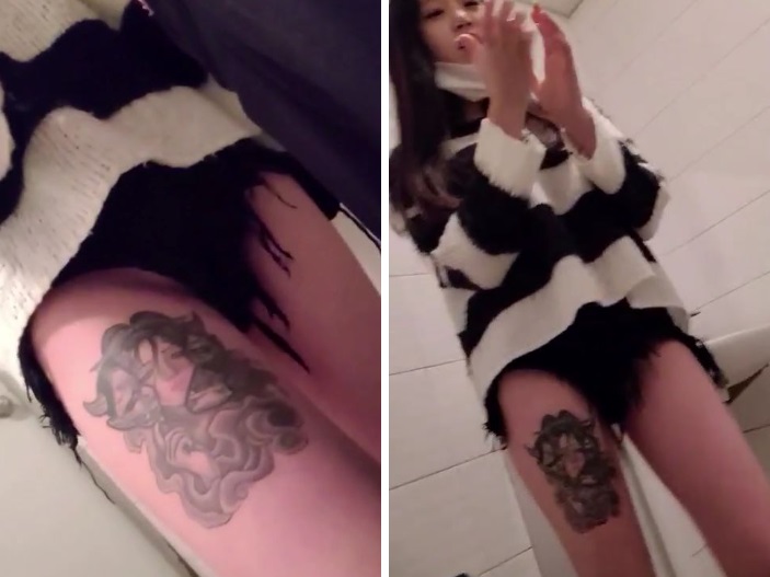 [KBJ] 간단 화장실 다리문신녀