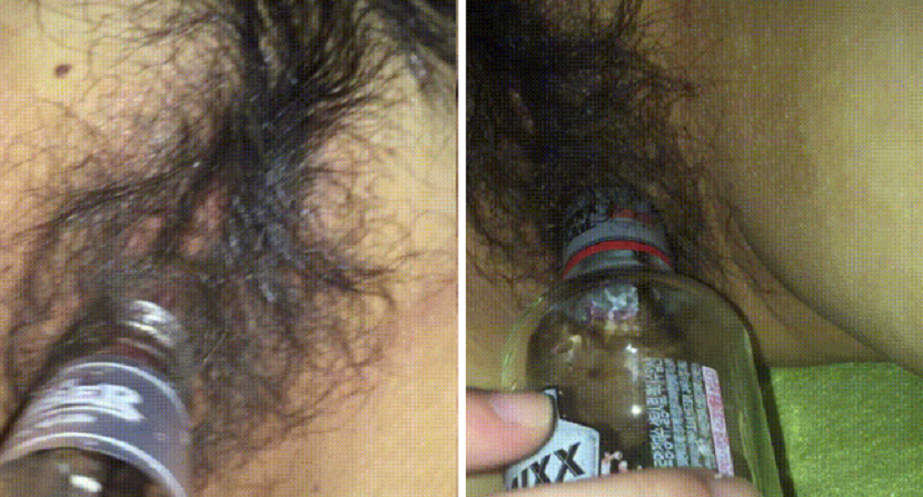 [KBJ] 꽐라여친_보지에 맥주병 쑤시기 [크림파이]