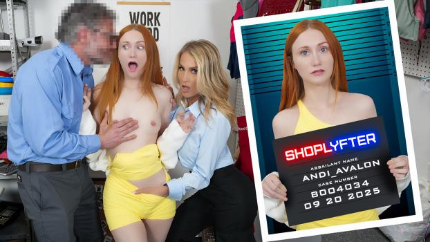 Shoplyfter - Andi Avalon , Scarlet Skies - Case No. 8004034 - Threesome with The Vibrator Thief