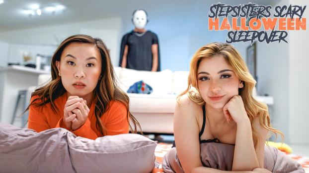 Step Siblings Caught - Demi Hawks , Kimmy Kimm - Stepsisters Scary Halloween Sleepover - S30:E6