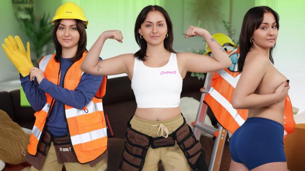 Tomboyz - Angel Cake - This is No Place for a Woman, But My Tomboy Stepdaughter Can Earn My Respect With Her Pussy