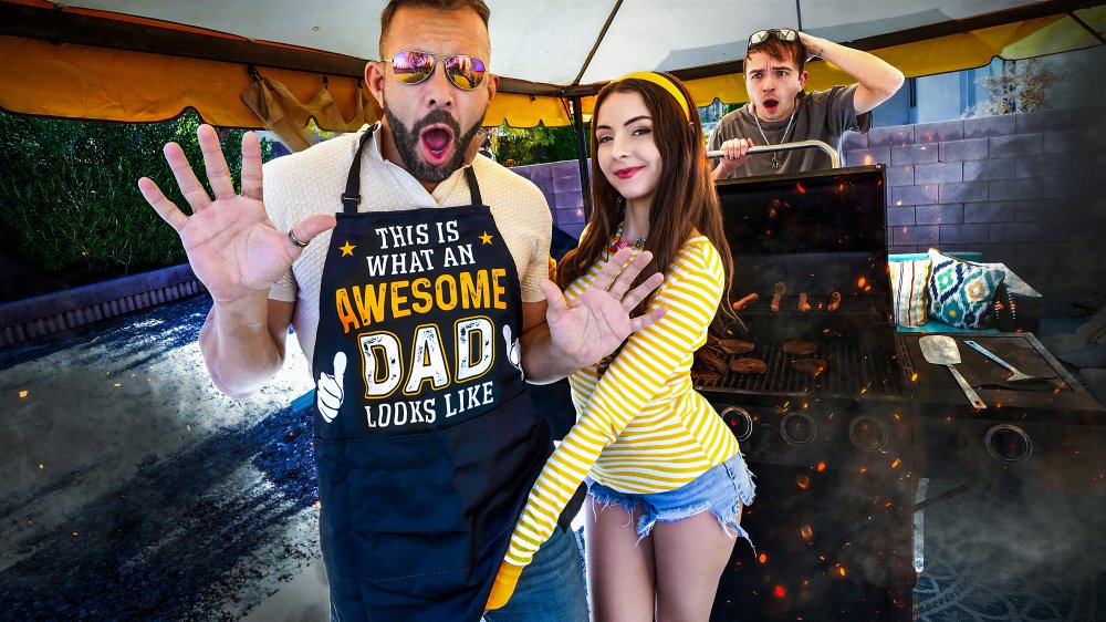 Family Strokes - Serena Hill - “I’ll Drain Your Cock Before the BBQ”: Serena Gets Marinated In White Sauce